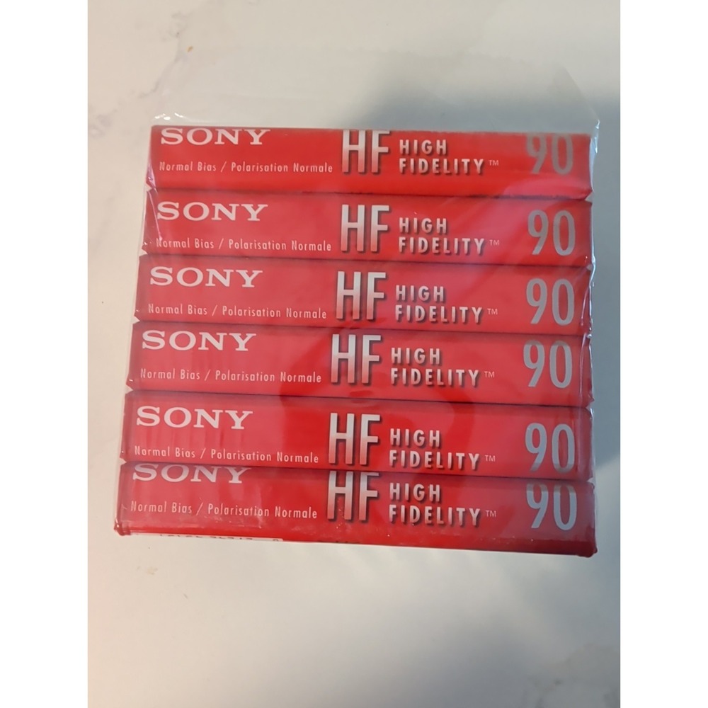 6-Pack New Sony C-90HFL High Fidelity 90 min Recordable Audio Cassette Tape Lot